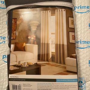 Dark grey and white curtain